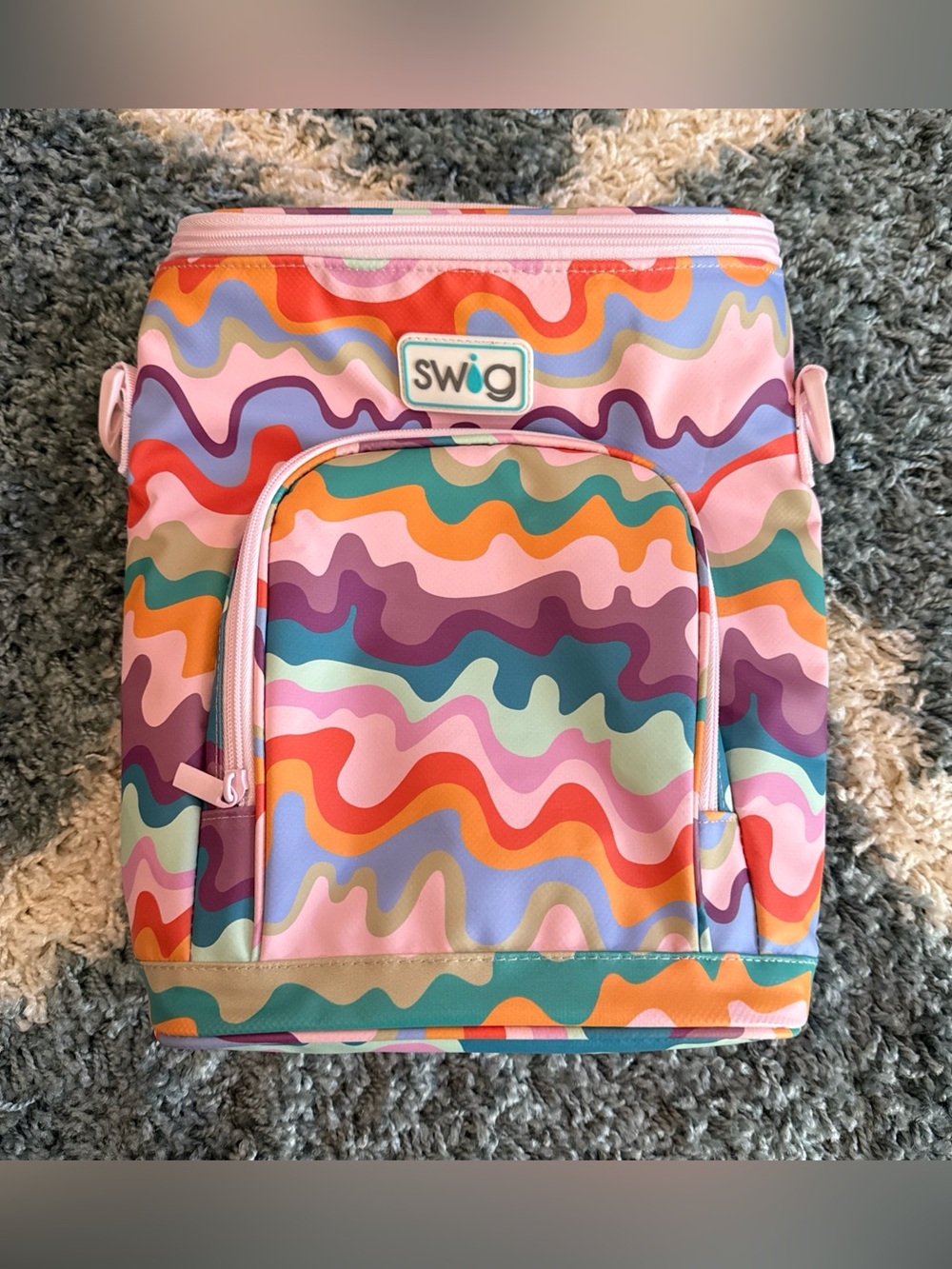 Swig Multicolor Wave-Print Travel Cooler Bag